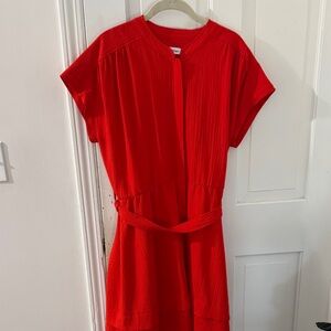 Calvin Klein Bold Red Textured Dress
